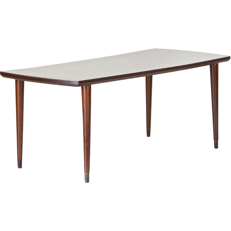 Mesa de centro vintage escandinava de madera, 1960