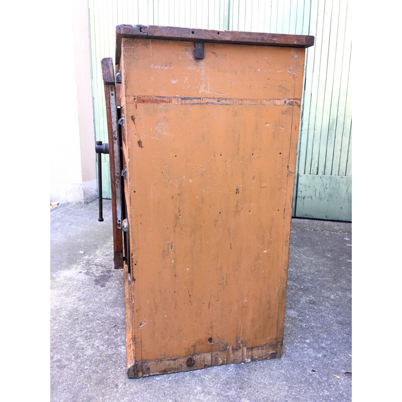 Vintage solid wood workbench 1950s