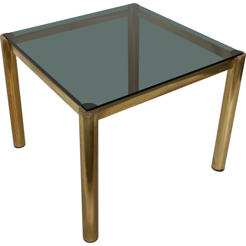 Table basse vintage carré - verre