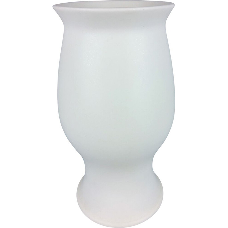 Vintage white ceramic vase by Franco Pozzi, 1970