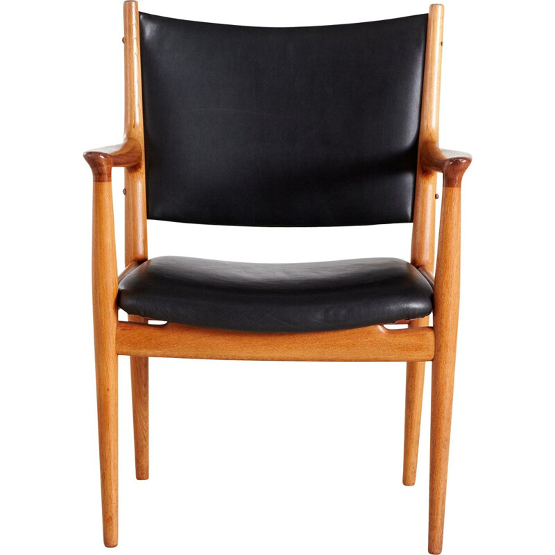 Vintage teak armchair by Johannes Hansen 1960s