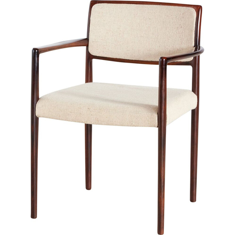 Ensemble de 6 fauteuils vintage en palissandre 1960