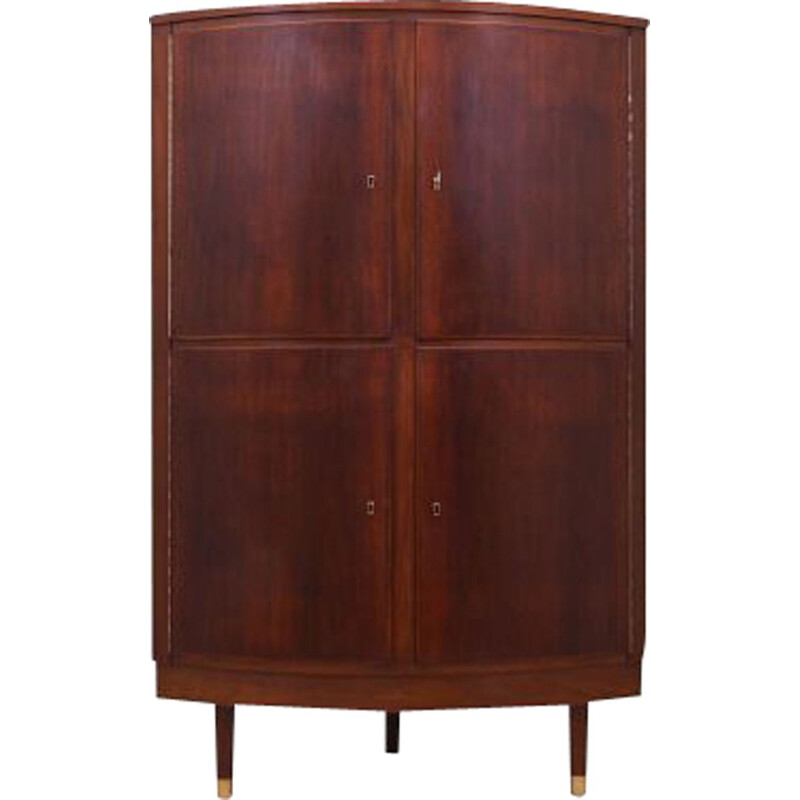 Vintage mahogany corner cabinet Denmark 1960s