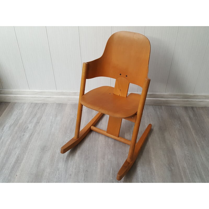 Vintage rocking chair for children 1970s