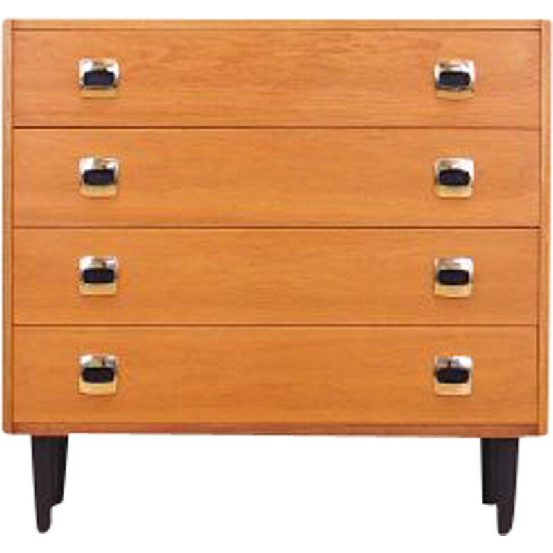 Vintage chest of drawers in ash wood Denmark 1970s