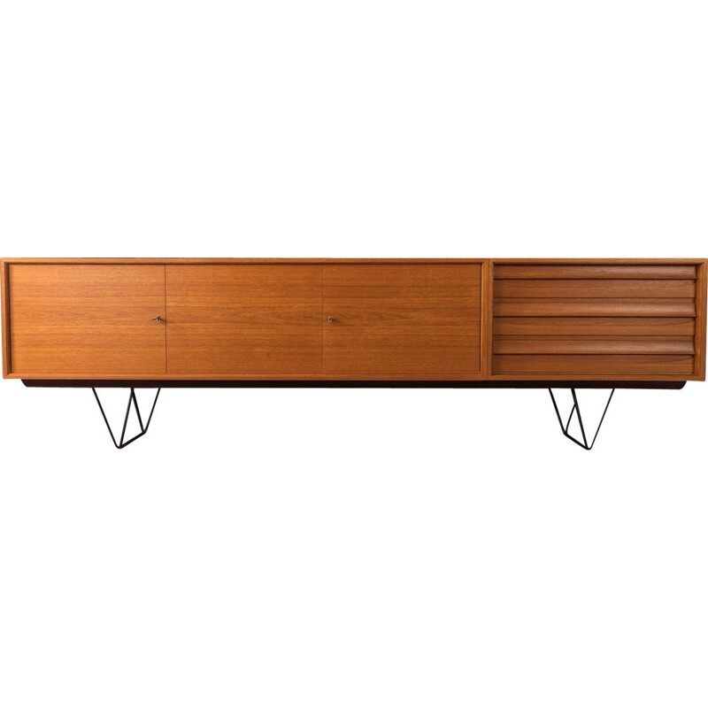 Vintage walnut veneer sideboard 1950s