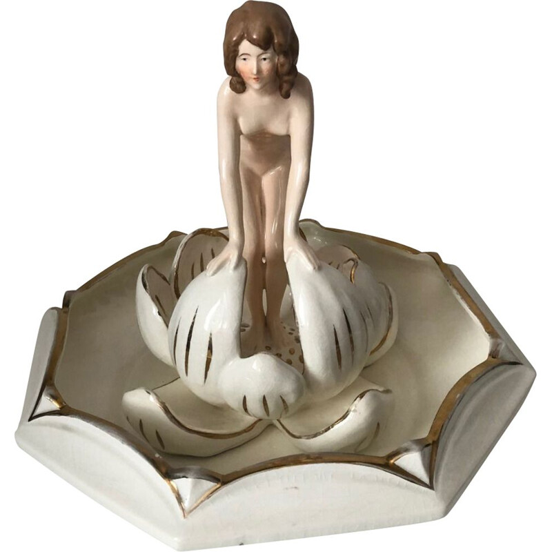 Vintage Naked Woman Bowl in the Lily by Royal Dux