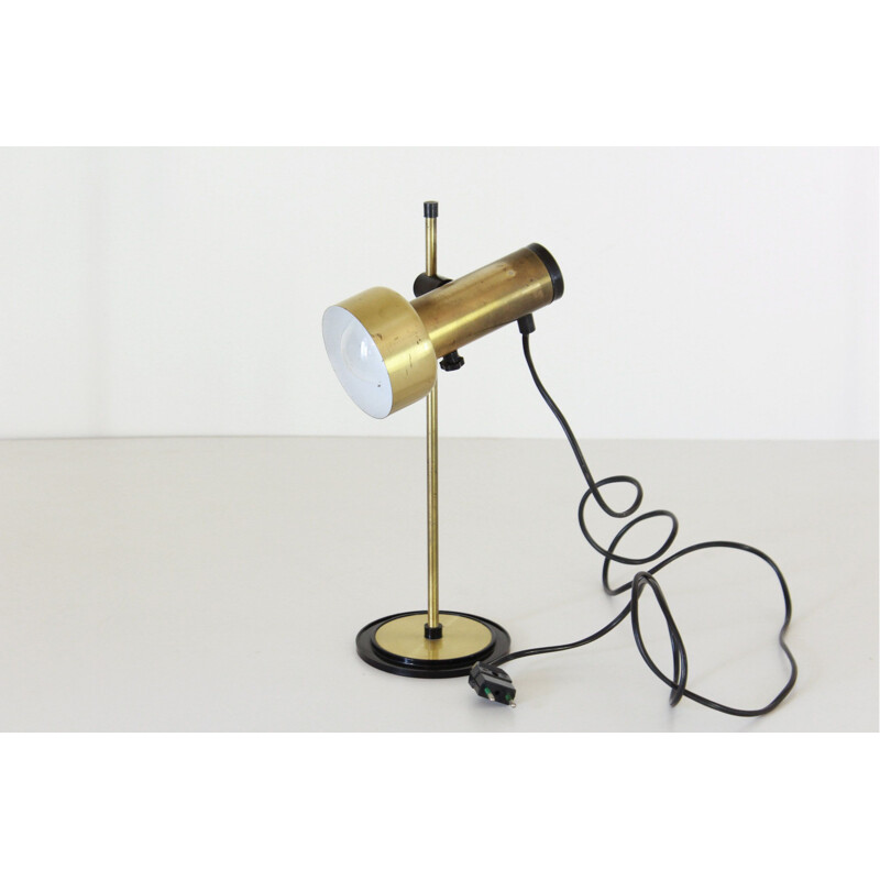 Vintage brass table lamp 1970s
