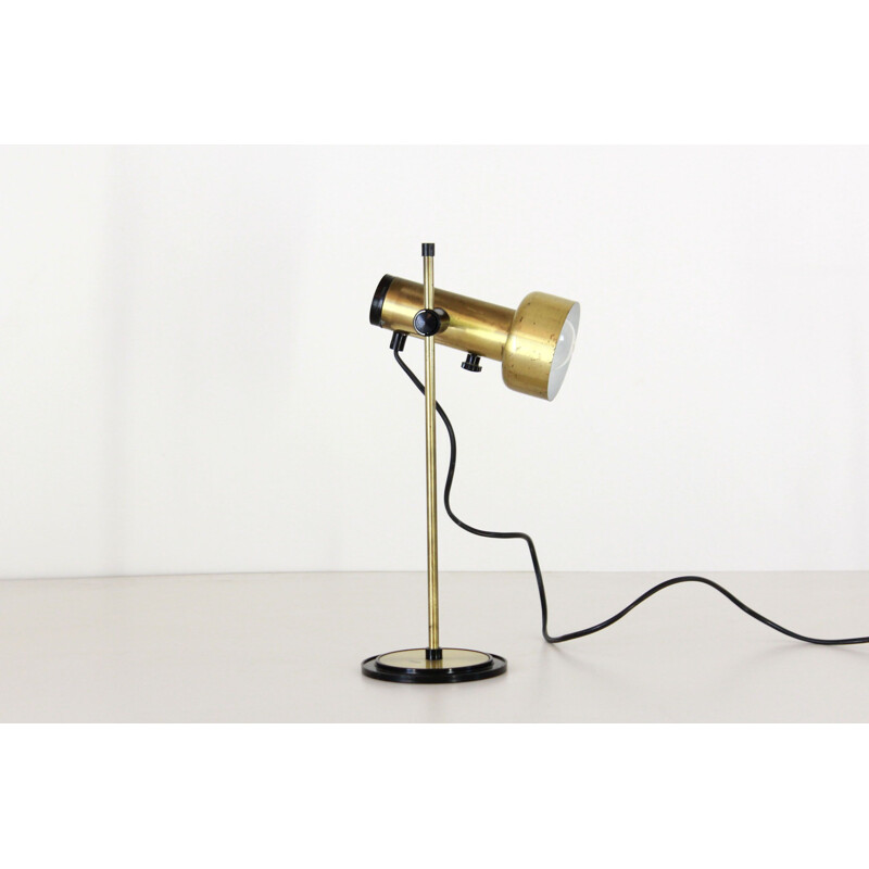 Vintage brass table lamp 1970s