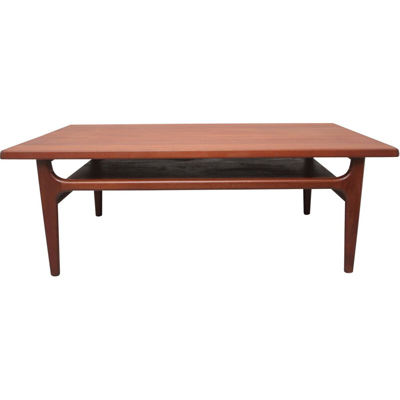 Vintage teak coffee table by Niels Bach for AS Möbler Denmark 1960s