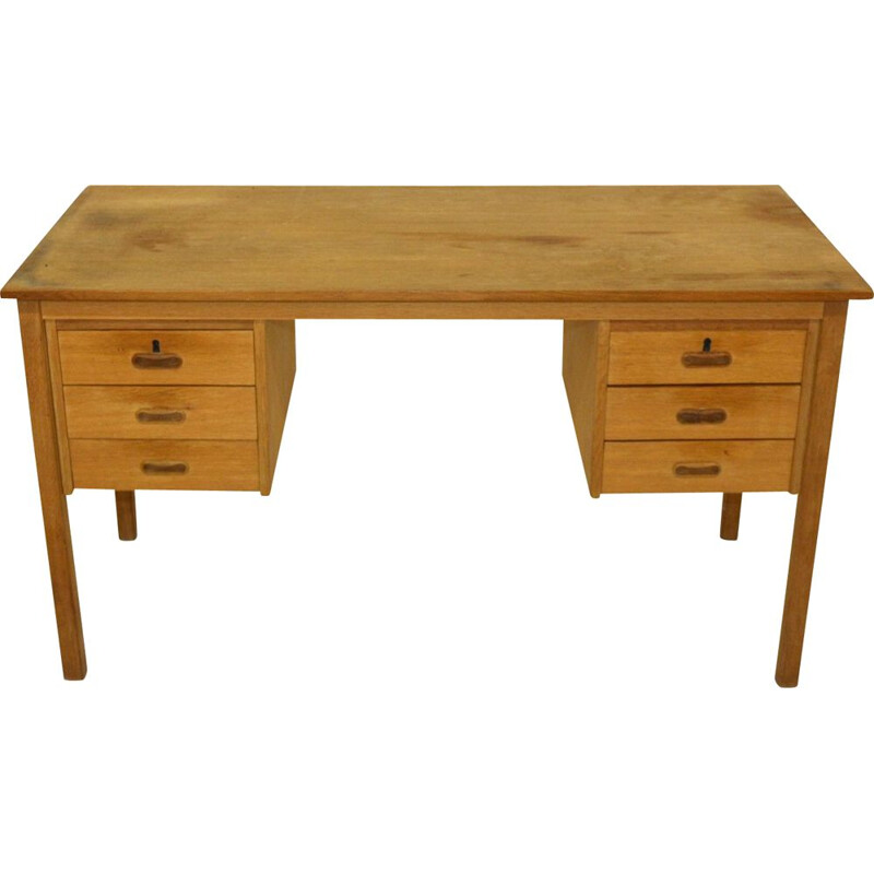 Scandinavian vintage desk in oak Sweden, 1960