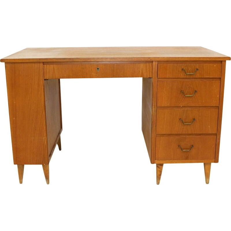 Bureau vintage en teck, Suède 1960