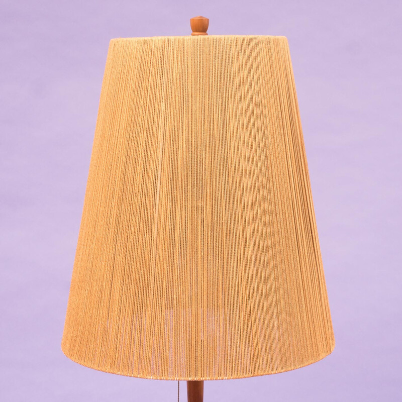 Floor lamp in teak and copper - 1960s