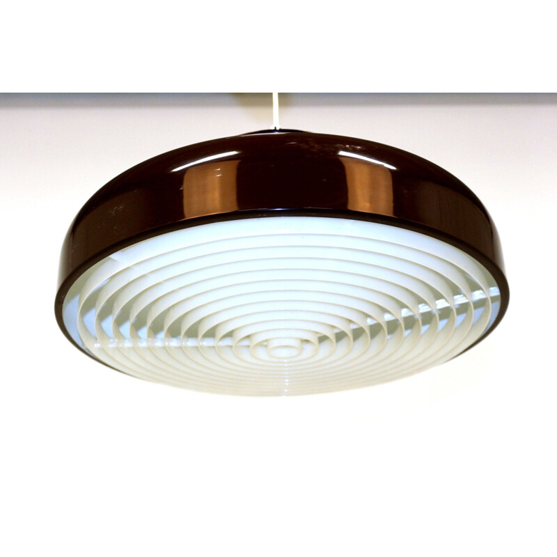 Vintage metalen hanglamp, Zweden 1970