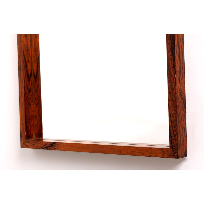 Vintage large  mirror in rosewood Denmark 1960s