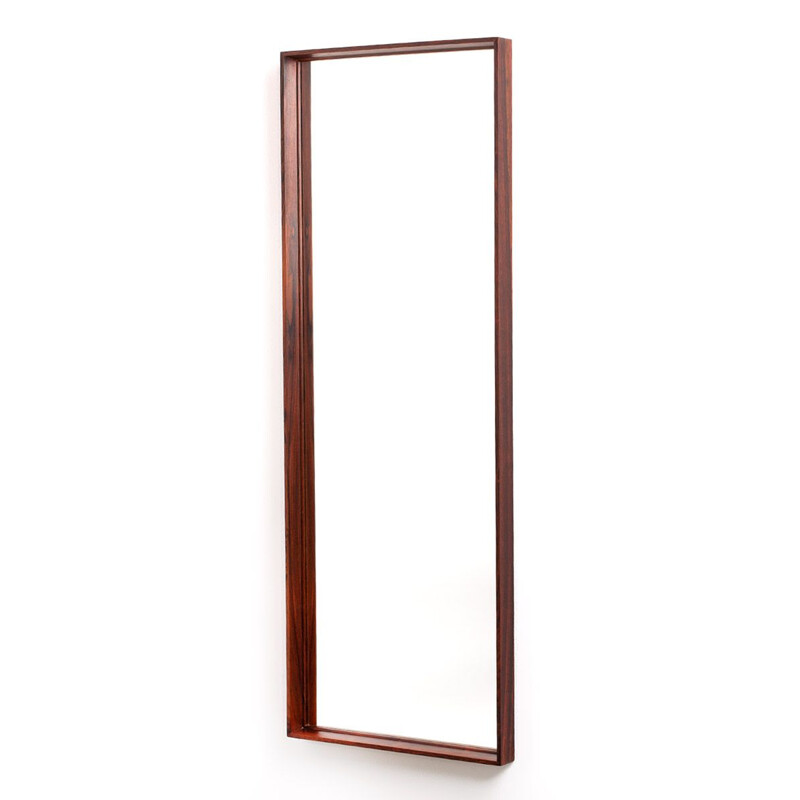 Vintage large  mirror in rosewood Denmark 1960s