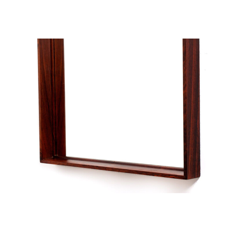 Vintage large  mirror in rosewood Denmark 1960s