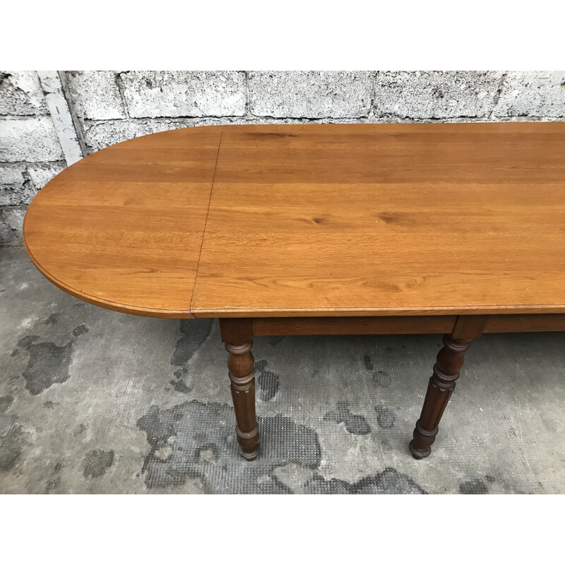 Vintage large oak farm table