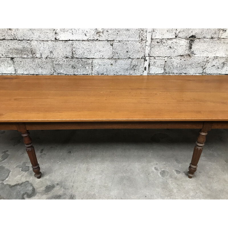 Vintage large oak farm table