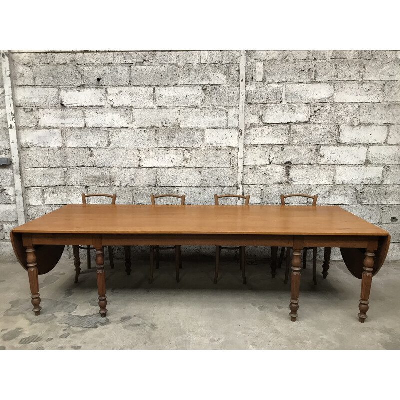 Vintage large oak farm table