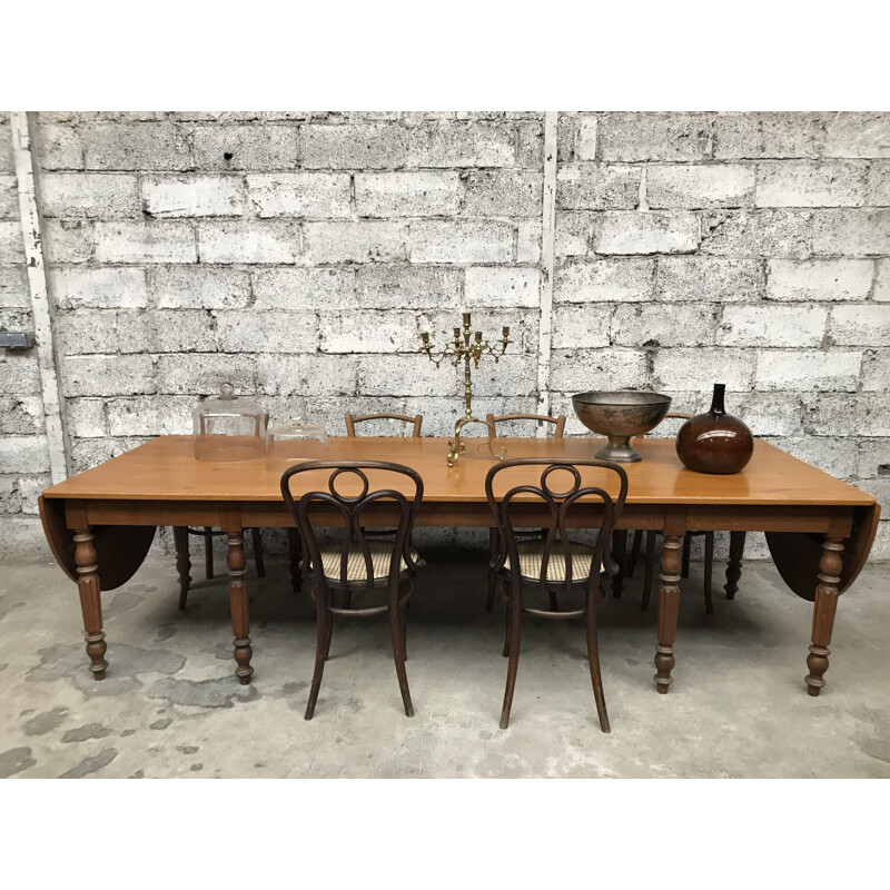 Vintage large oak farm table