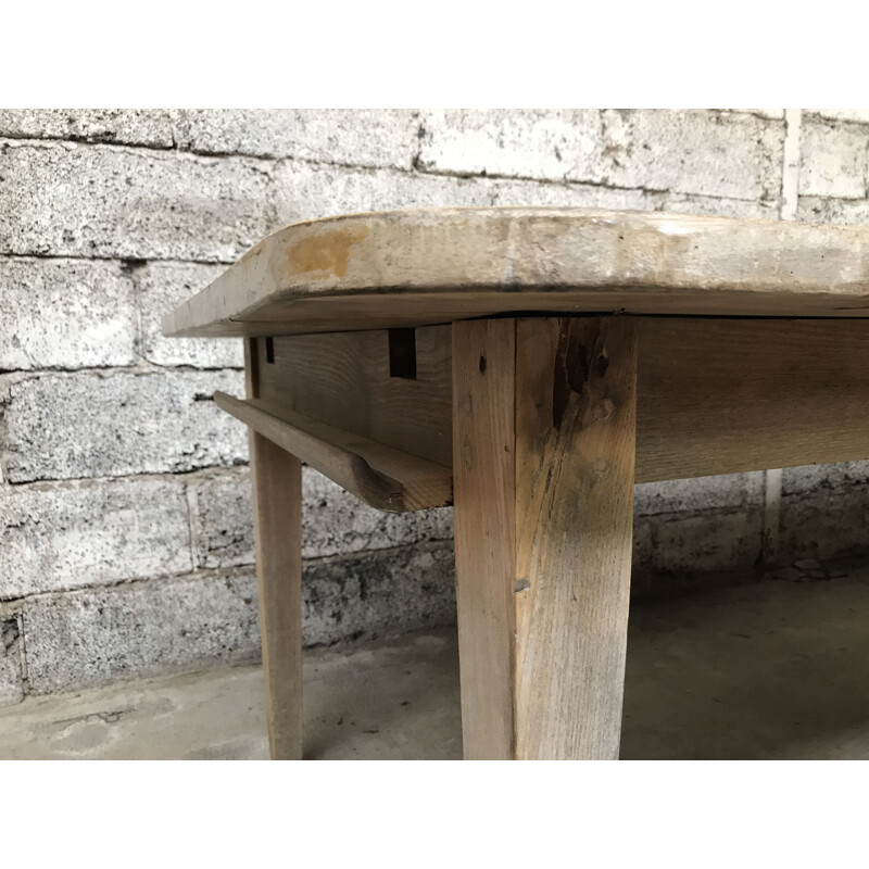 Grande tavolo da fattoria vintage in abete