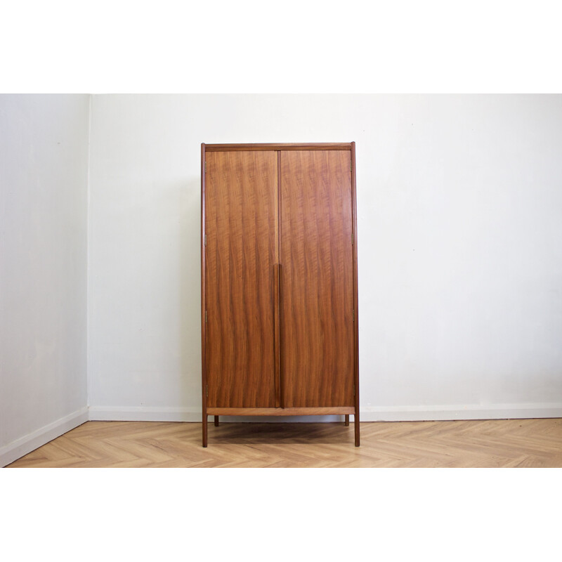 Vintage walnut and walnut veneer cabinet 1960s