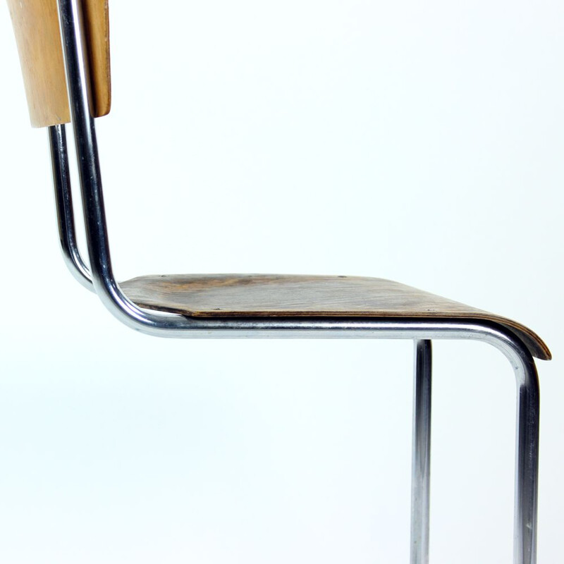 Vintage office chair  tubular  Czechoslovakia 1950s