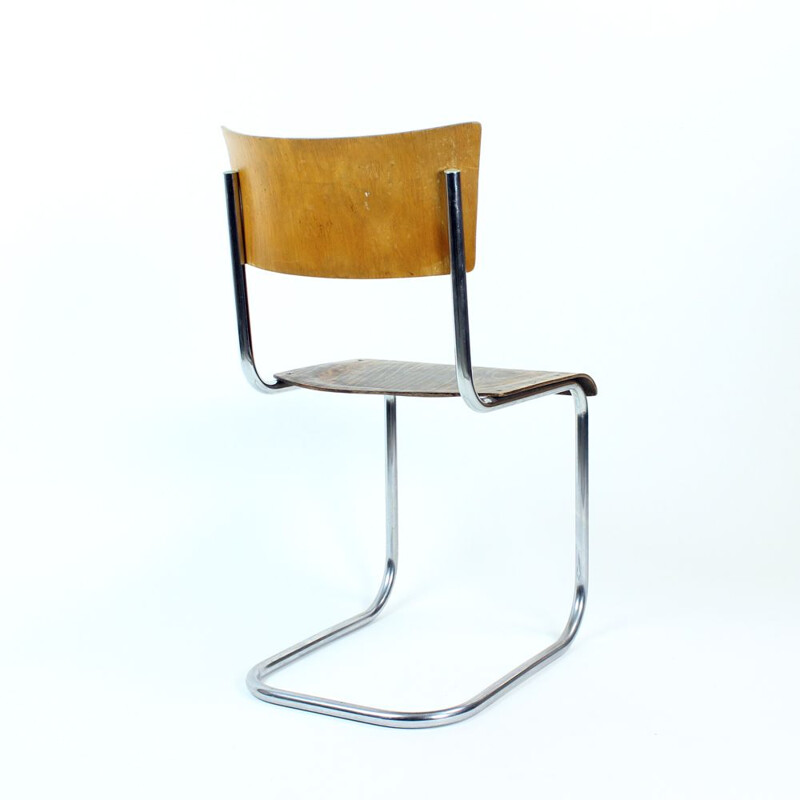 Vintage office chair  tubular  Czechoslovakia 1950s