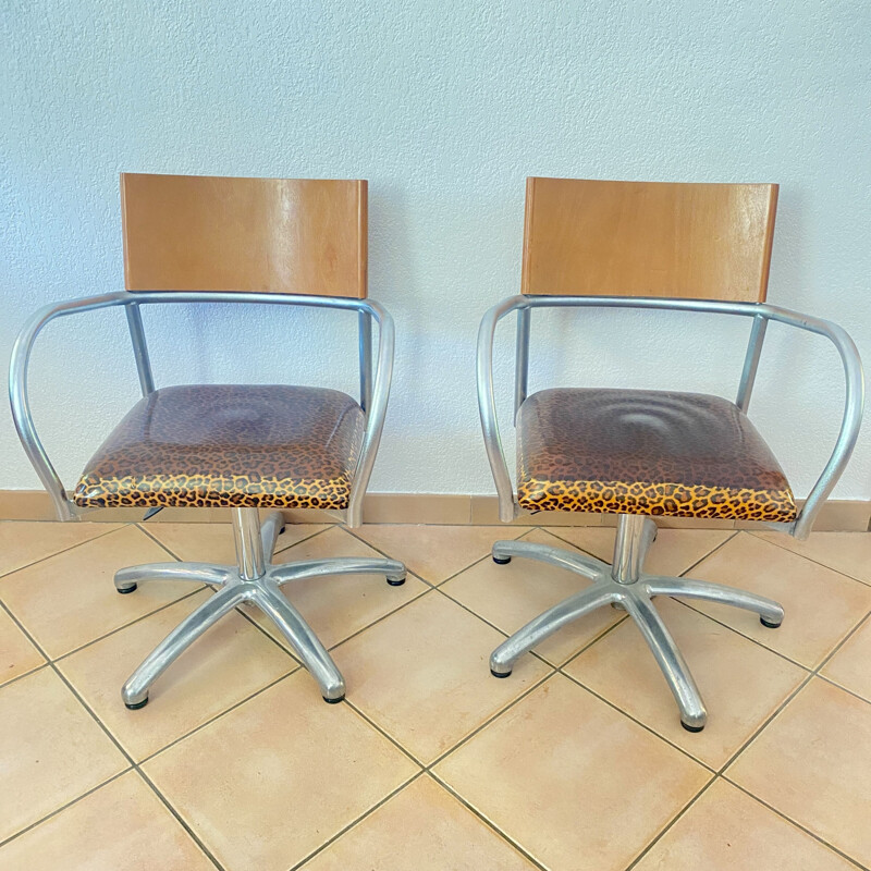 Paire de fauteuils vintage réglables, 1980