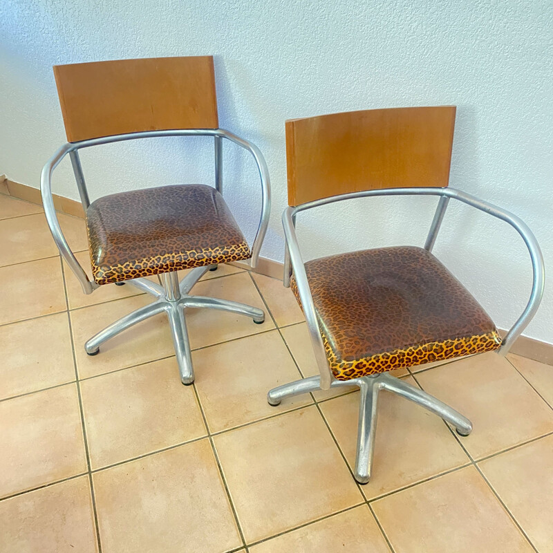 Pair of vintage adjustable armchairs, 1980