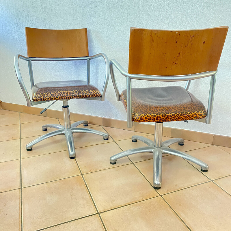 Pair of vintage adjustable armchairs, 1980