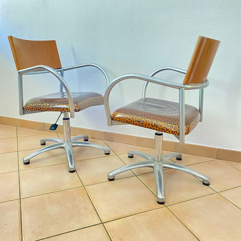 Pair of vintage adjustable armchairs, 1980