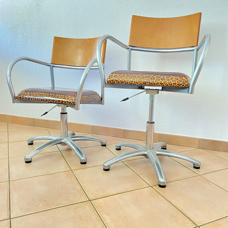 Pair of vintage adjustable armchairs, 1980