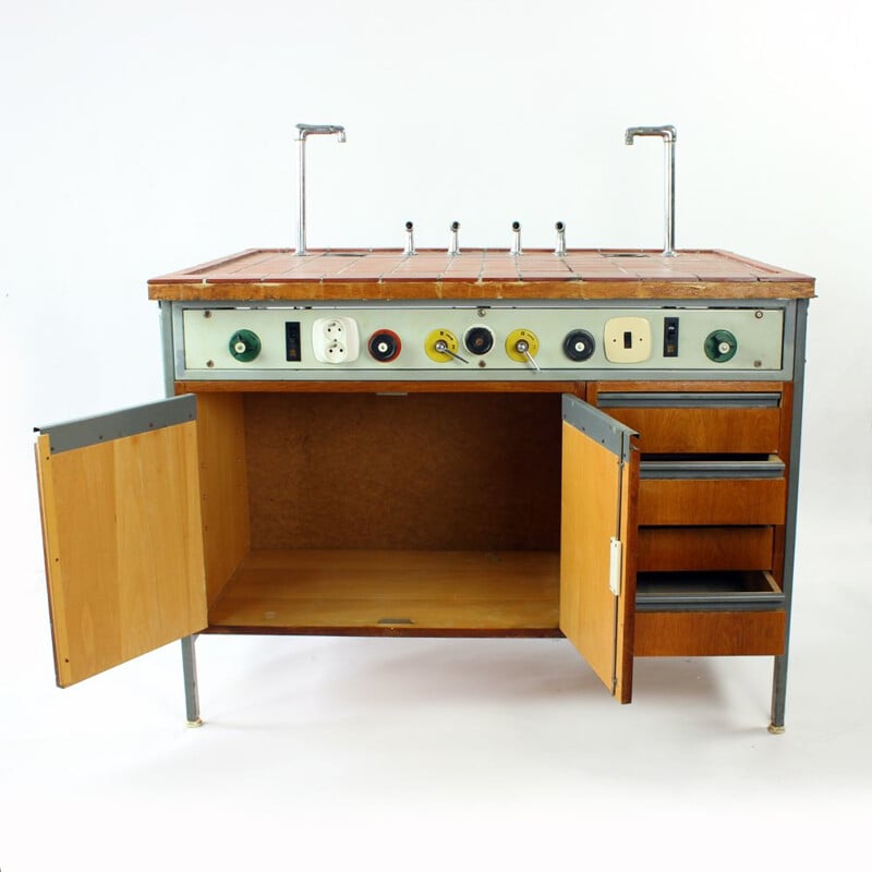 Vintage laboratory table industrial  Czechoslovakia 1976s