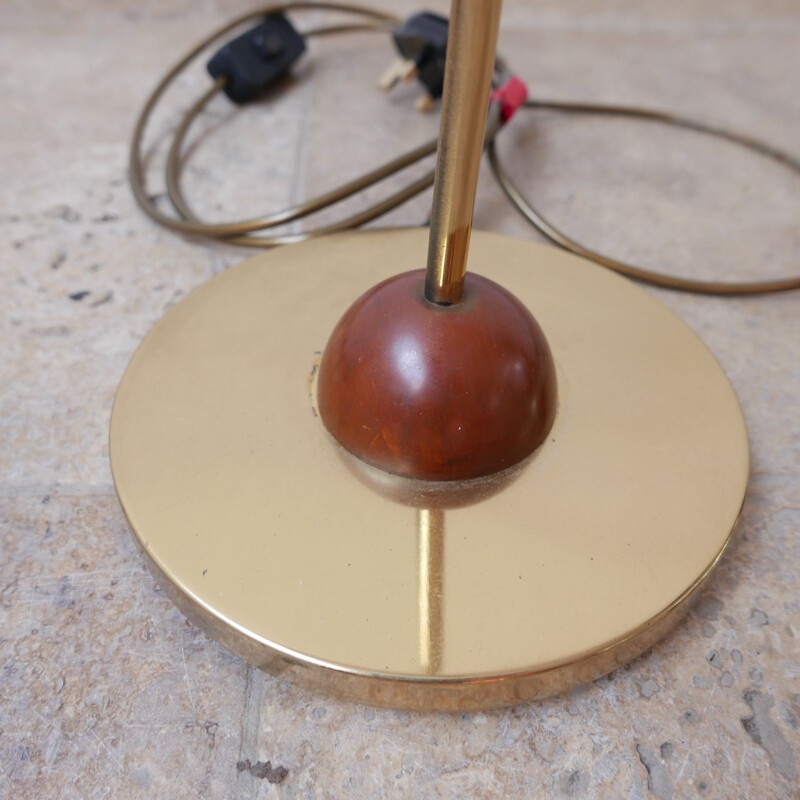 Set of 4 vintage brass and copper floor and table lamps Italy