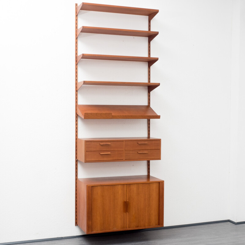 Modular teak shelf, Kai KRISTIANSEN - 1960s