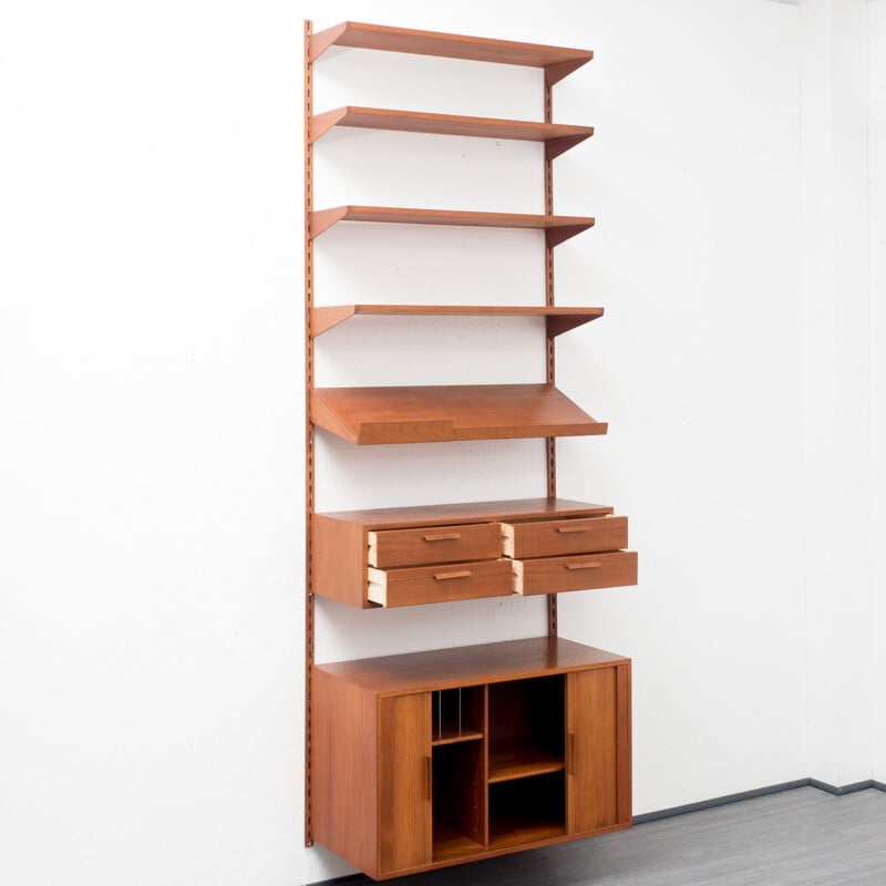 Modular teak shelf, Kai KRISTIANSEN - 1960s