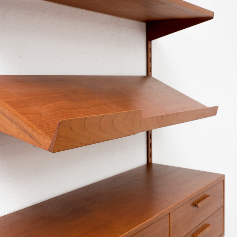 Modular teak shelf, Kai KRISTIANSEN - 1960s