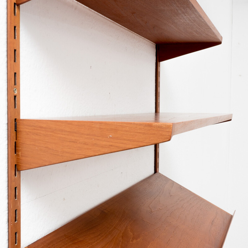 Modular teak shelf, Kai KRISTIANSEN - 1960s