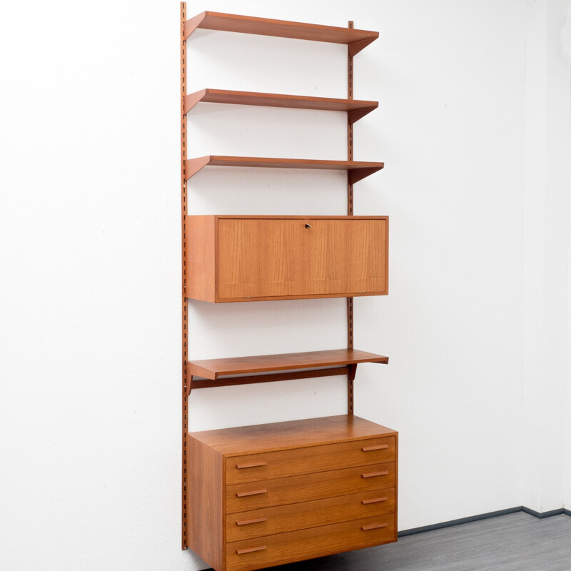 Modular shelf in teak, Kai KRISTIANSEN - 1960s