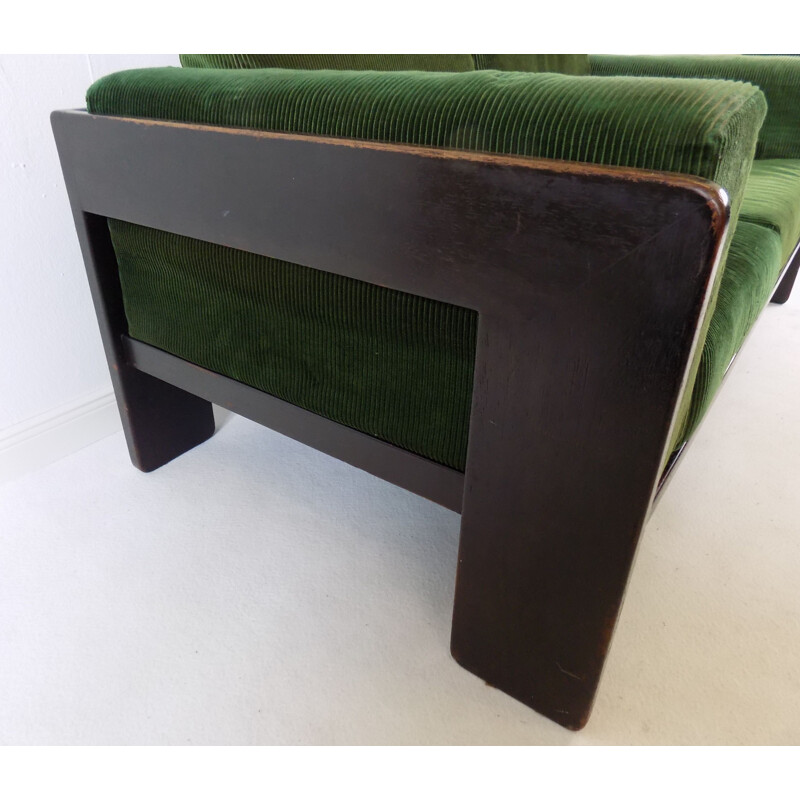 Vintage sofa green corduroy  1960s