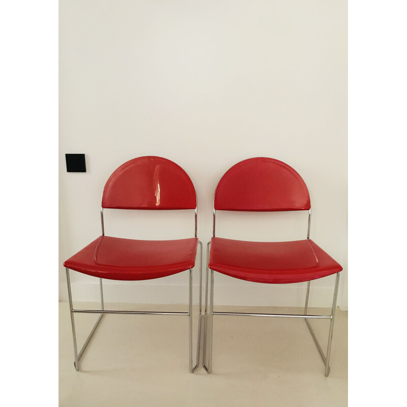 Paire de chaises vintage Italie 1980
