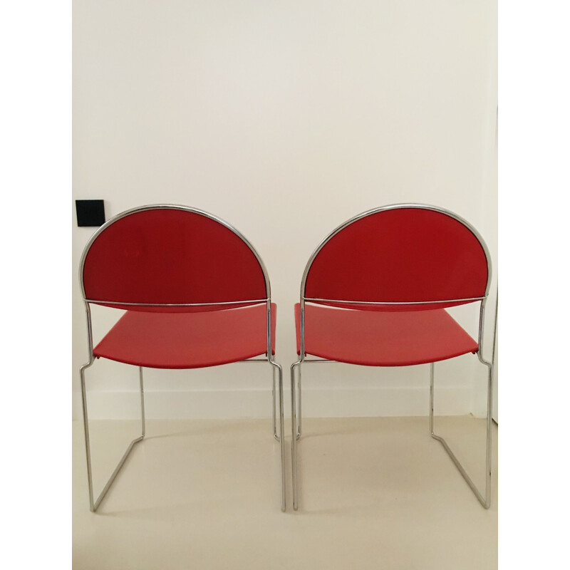 Pair of vintage chairs Italy 1980s