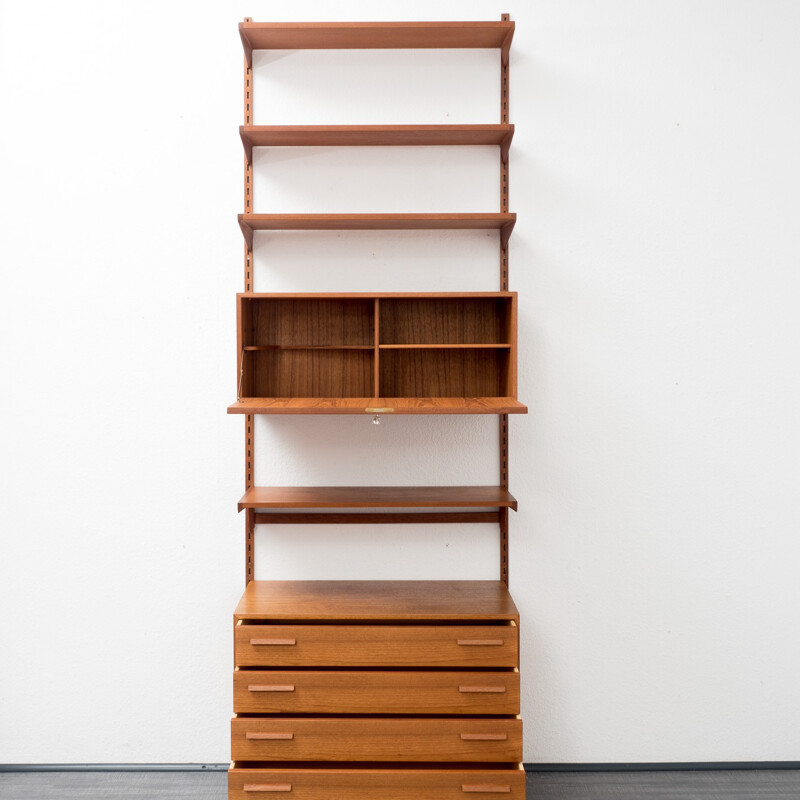 Modular shelf in teak, Kai KRISTIANSEN - 1960s