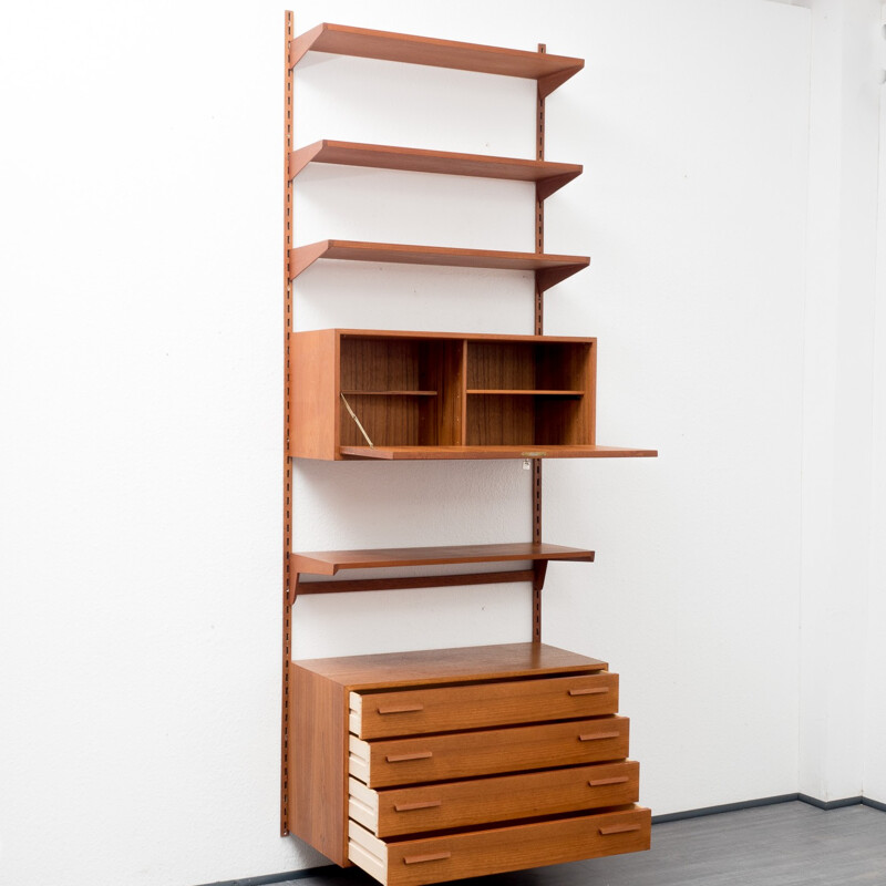 Modular shelf in teak, Kai KRISTIANSEN - 1960s