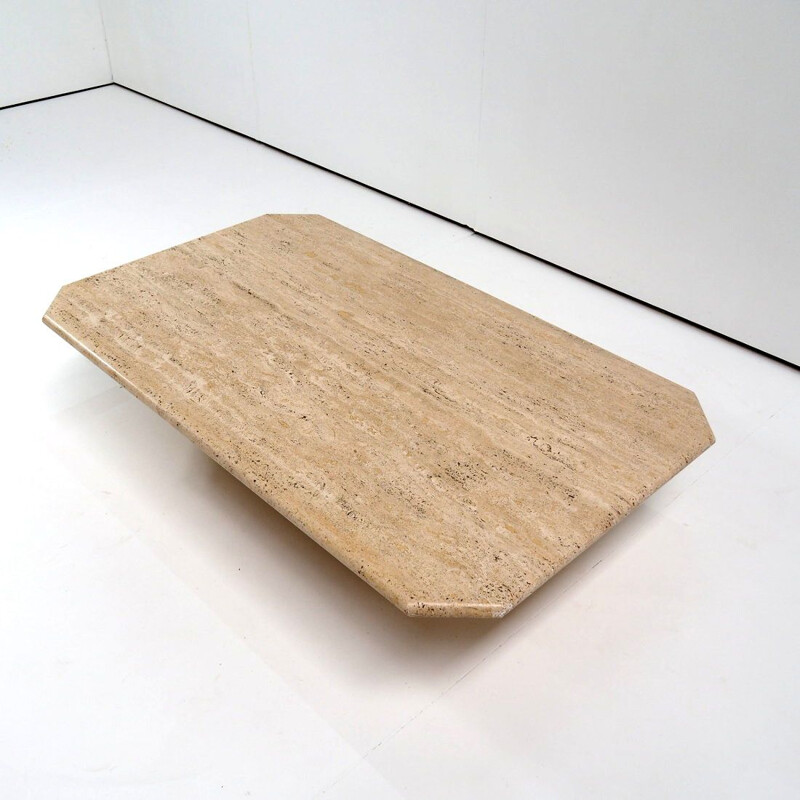 Vintage coffee table travertine  Italy 1970s