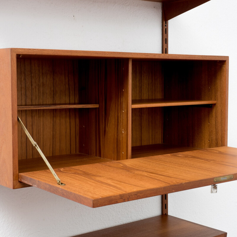 Modular shelf in teak, Kai KRISTIANSEN - 1960s