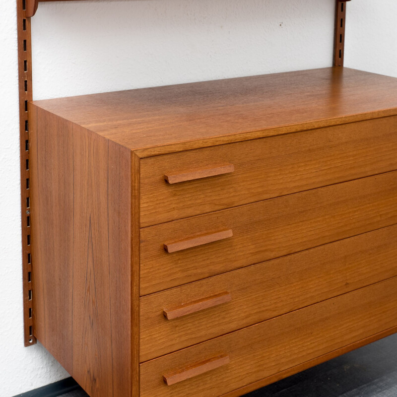 Modular shelf in teak, Kai KRISTIANSEN - 1960s