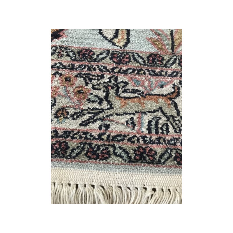 Vintage zijden tapijt gesigneerd, Pakistan